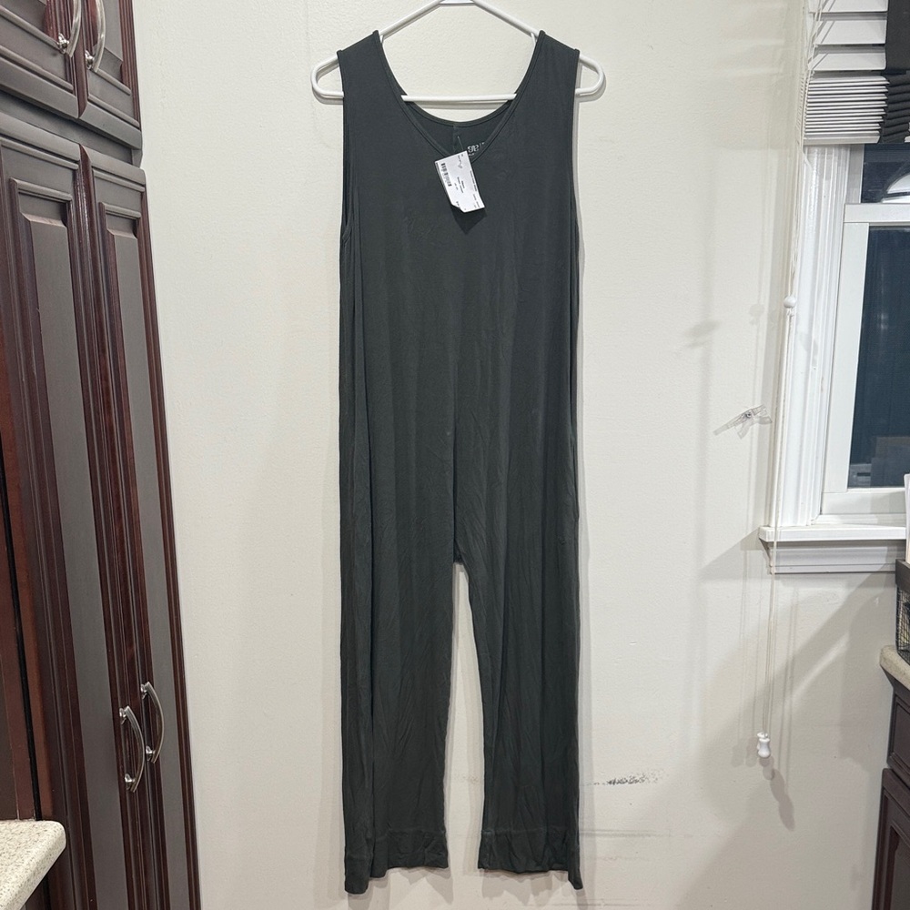 Albion Green Sleeveless Jumpsuit